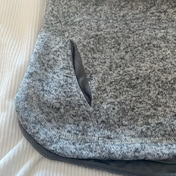 Life Gray Fair Isle Fleece Pullover Hoodie Button Women's Sweatshirt Large - Picture 12 of 13